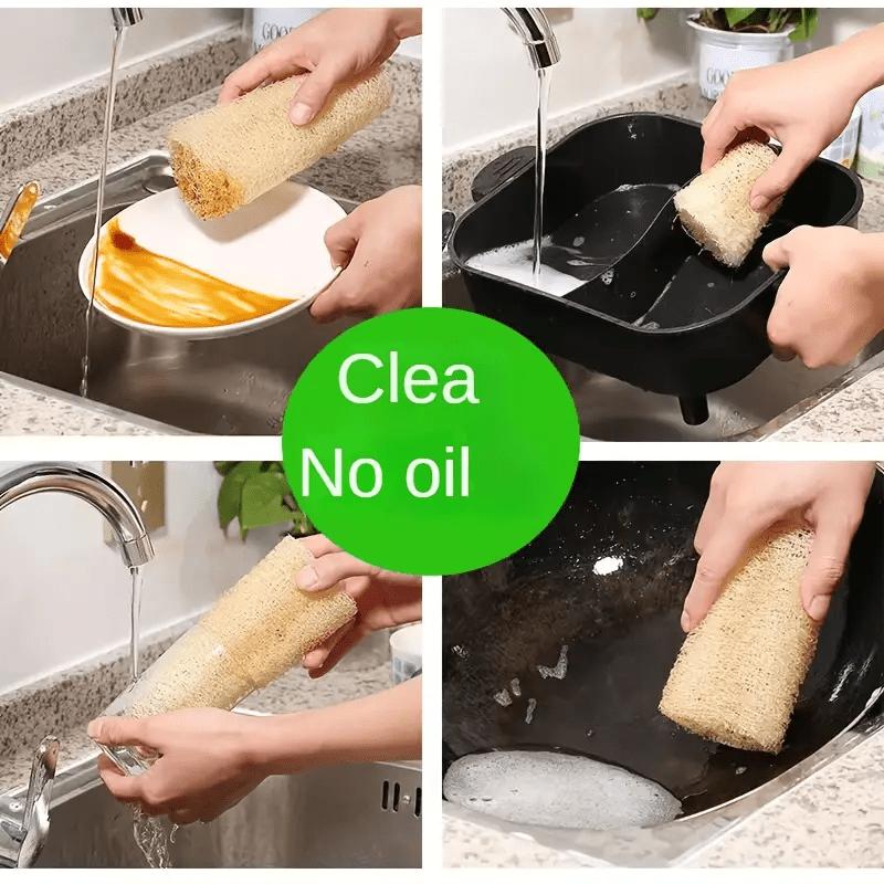 4pcs Natural Sponge Set - Non-Toxic, Fragrance-Free, Exfoliating Scrub Pads for Spa, Restaurant, and Daily Use - Ideal for Bathing & Cleaning