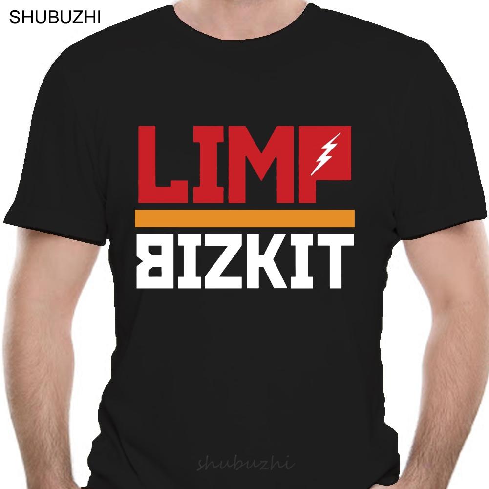 Men T Shirt  T-shirt Limp Bizkit grungy text black tshirts Women T-Shirt cotton tshirt men summer fashion t-shirt euro size S