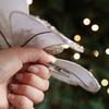 Glittering Foam Cloth Butterfly Ornament 25Cm Length Design Festival Party Home Decoration Christmas Tree Accessories