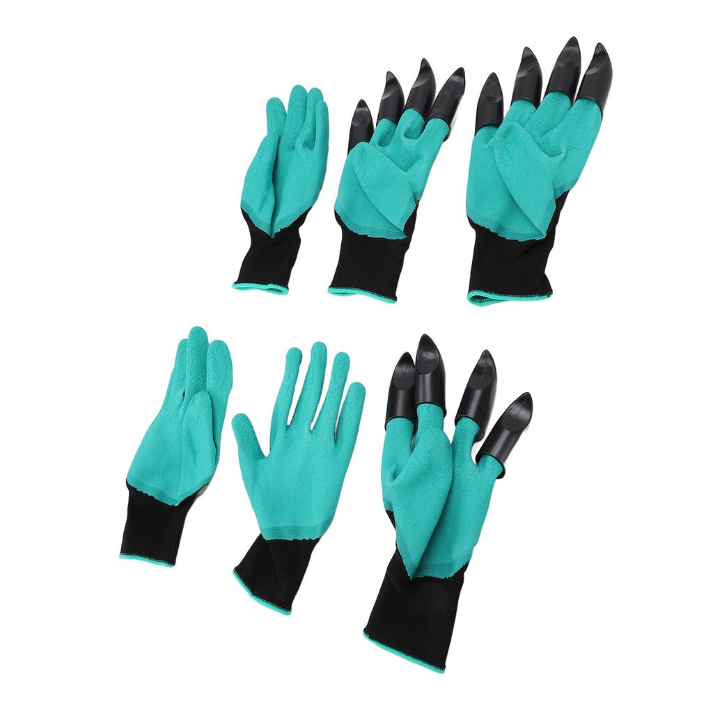 Gardening Work Gloves Puncture Resistant Waterproof Breathable Garden Gloves with Claw for Digging Planting