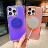 Color Changing Acrylic 360 Rotating Magnetic Stand Tpu Anti-fall Bumper Case for Iphone 15 14 13pro 11 12 14pro 15pro Max Clear Cover