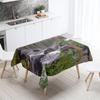 Waterfall Tablecloth Alpine Flowing Water Printed  Stain Resistant Waterproof Kitchen Table Home Decoration