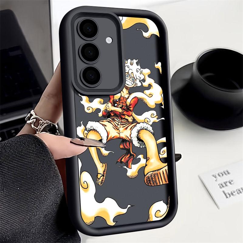 One P-Piece Sun God Nika Luffy Phone Case For Samsung S26 S25 S24 S23 S21 S20 Ultra For Galaxy S25 S24 FE S26 Plus Funda Cover