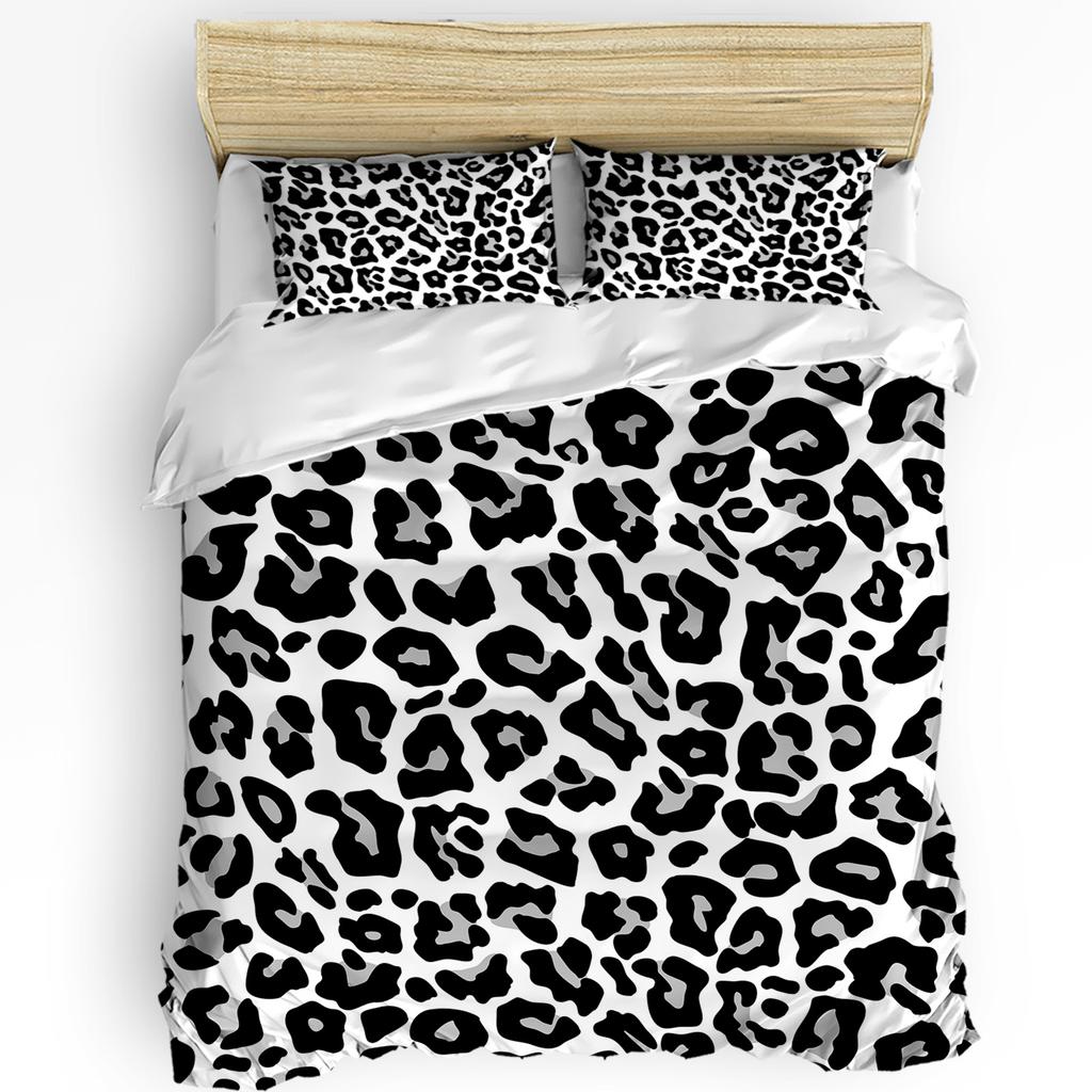 Leopard Print Animal Skin Texture Dressing Table Duvet Cover With Pillow Case Bedding Set Quilt Cover Double Bed Home Textile