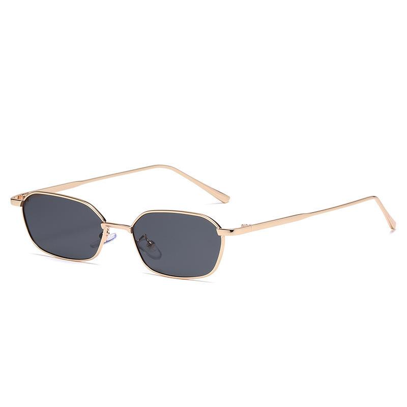 Small frame polygonal sunglasses, trendy metal sunglasses for both men and women, sunglasses
