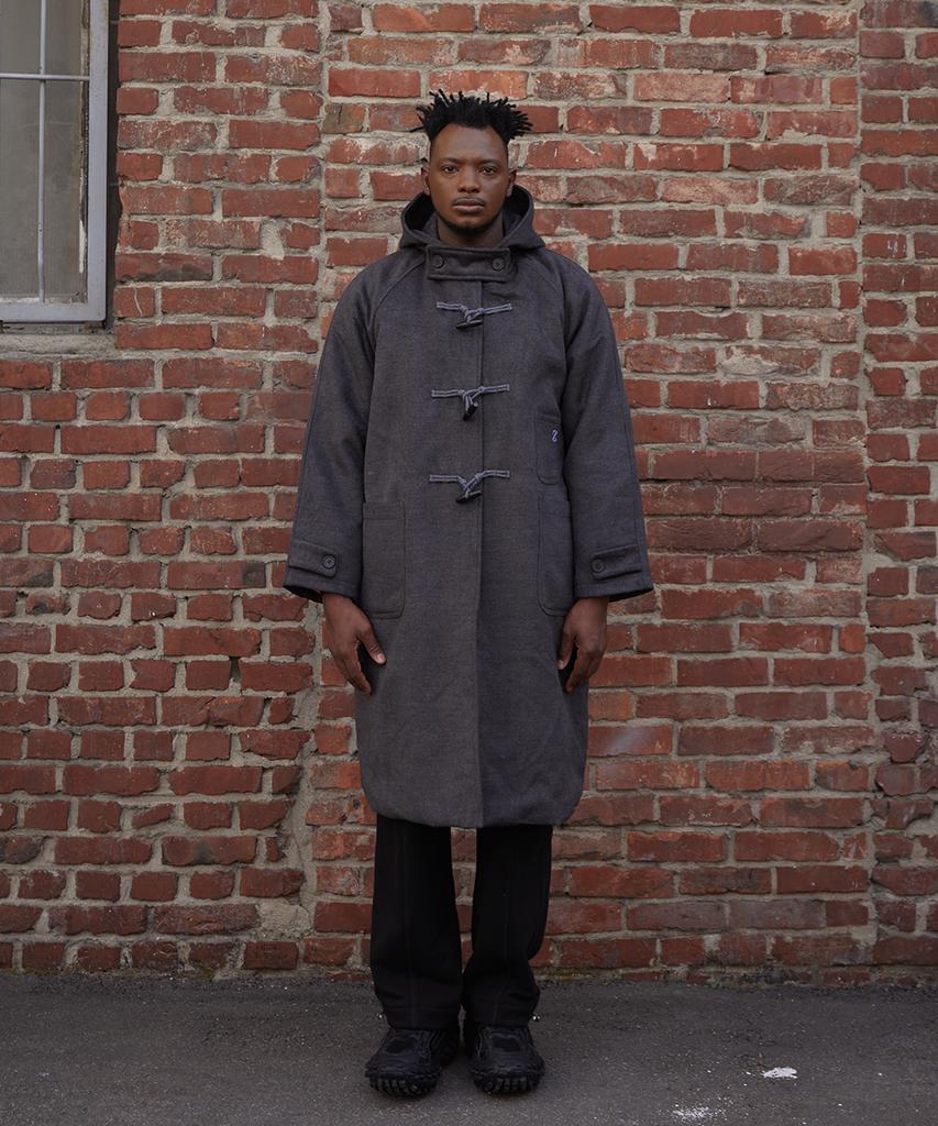 Zblack Oversized Duffle Coat Charcoal