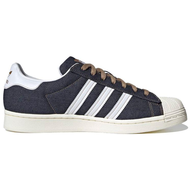Adidas Originals Superstar Denim Durable Low-Top Sneakers Unisex Sneakers Denim-Gray GY2918