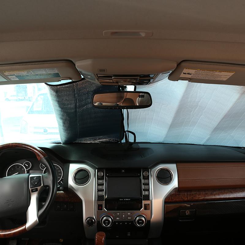 Pentru Toyota Tundra 2007- folie de aluminiu argintiu parbriz fata masina cortina termica umbrire protectie solara masina