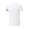 Li Ning Badminton Series V-Neck Printed Comfortable Breathable Versatile Short Sleeve Badminton Shirt Unisex tops Standard-White AAYV031-2