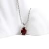 Elegant and Noble S925 Silver Pendant Necklace Natural Garnet Gemstone Fine Jewelry for Women's Anniversary and Engagement Gifts