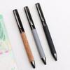 Environmentally Friendly Wood Metal Foreskin Ballpoint Pen Printing Logo Business Office Gift Pen Electroplating Gun Ash Medium Oil Neutral Pen
