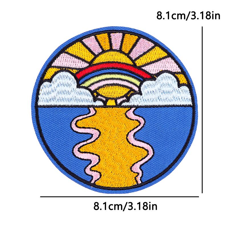 Aufbügelbares besticktes Abzeichen Outdoor-Abenteuer-Design Kosmischer Pilz Astronaut Für Jeansjacke Hut Tasche DIY Personalisierbare Dekoration