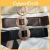 Chic Women's Black Stretch Waist Belt Durable Pu Leather Perfect For Any Outfit