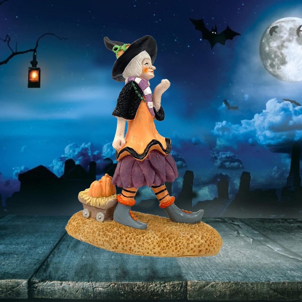 Halloween Witch Doll Resin Ornaments Doll Decoration Ornaments