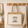 Sac Cabas Jute avec Poche J’peux pas je suis Carreleur J'peux pas minimaliste | Toile de Jute et Coton 21 L Fond Plat Anses 65 cm