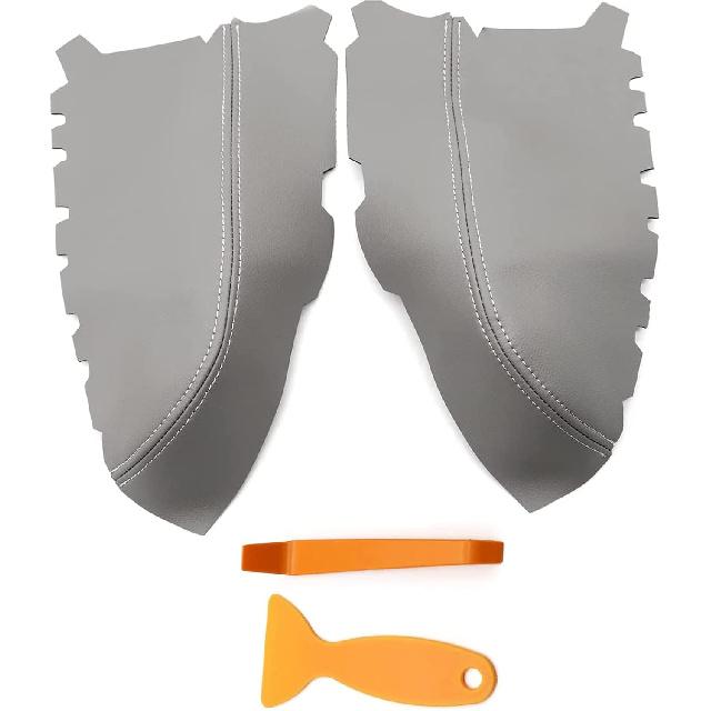 GXARTS One Pair of Leather Front Door Armrest Cover Compatible with Honda Pilot 2009 2010 2011 2012 2013 2014 2015 Leather Armrest with Door Clip