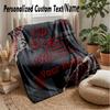 Rammstein Custom Flannel Throw Blanket Print Your Name Text Soft Warm Blanket Holiday Present