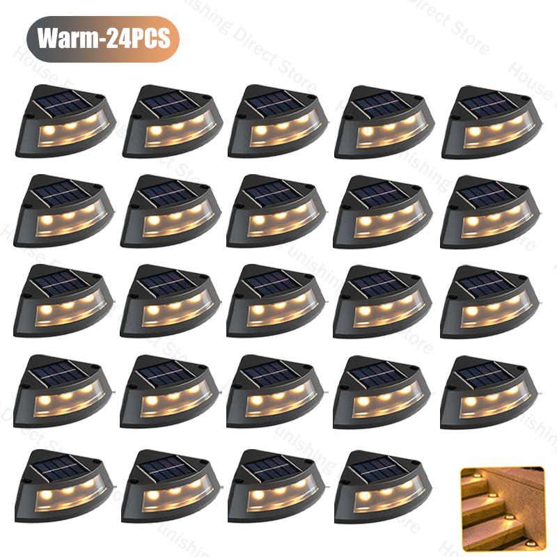 NEU Solar Stufenleuchte Außen Heim Garten Treppe Terrasse Lichter Stufen Gehwegleuchten Solarlampe außen LED Dekorative Lichter