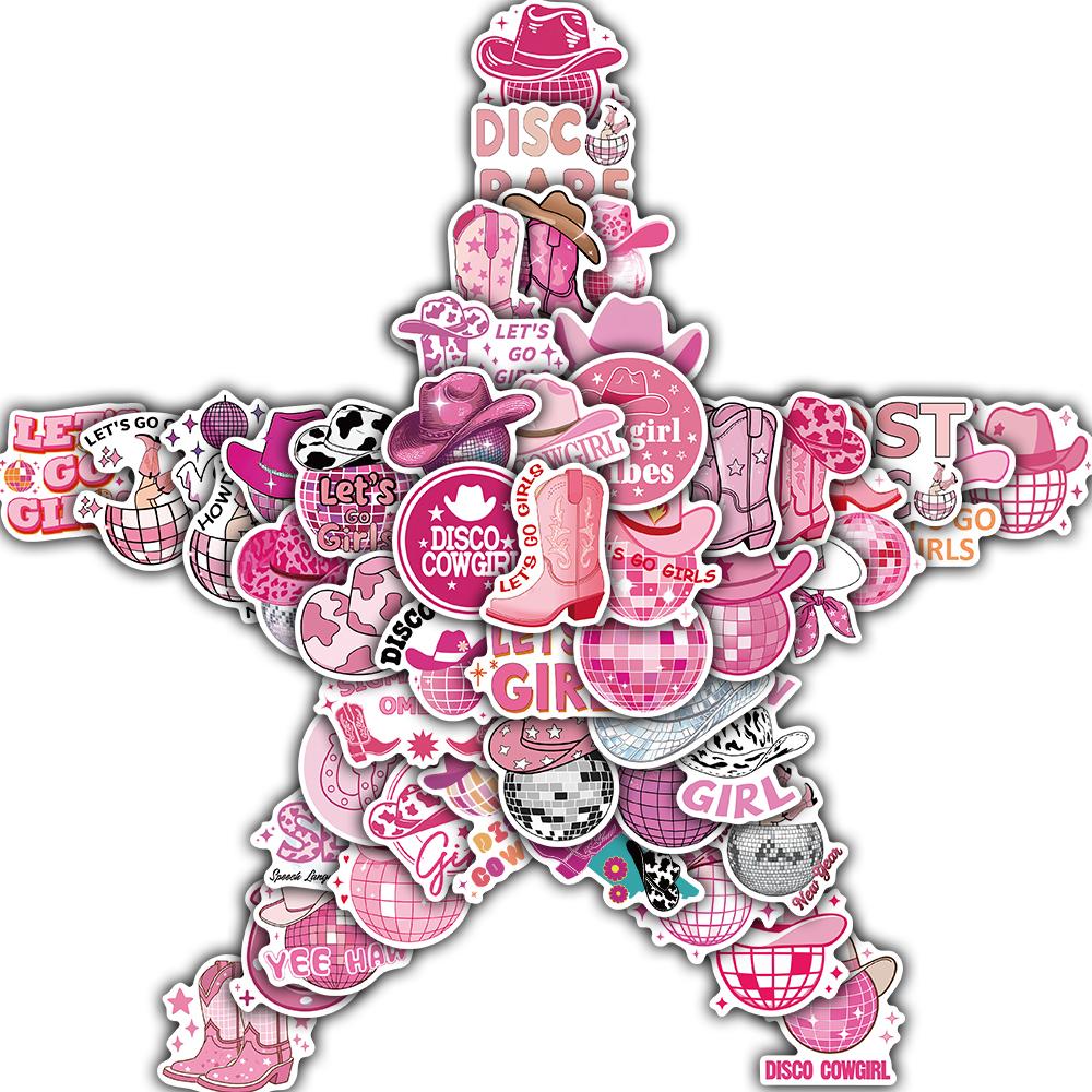 

50PCS Disco Cowgir Stickers Phone Scrapbooking Cafe Art Picture Cases Luggage Laptop Guitar Bike Skatboard Decals Sticker