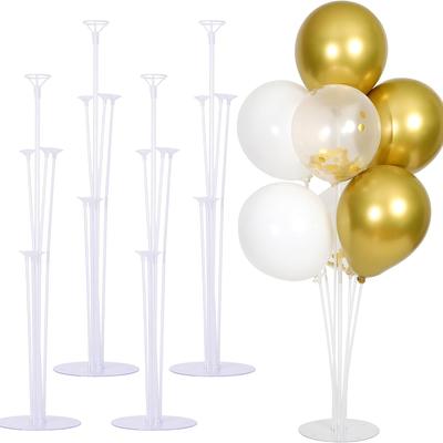 4 Sets Of 70Cm 7 Head Table Floats Suitable For Weddings, Birthdays, Anniversaries, Themed Parties, Decorative Balloon Brackets