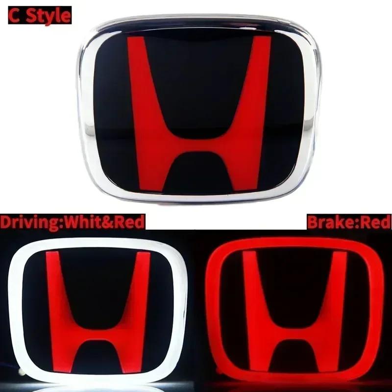 PMMA Car LED Front Emblem Sticker Rear Trunk Light Badge for Honda Accord Odyssey Civic CRV FIT Jazz Pilot Amaze City HRV Freed
