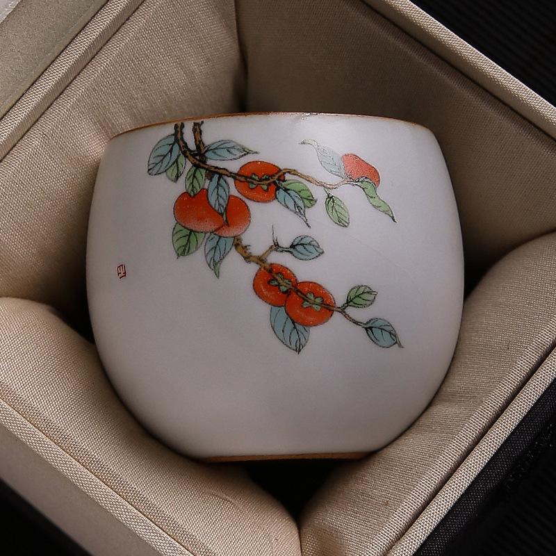 Personal Master Tea Cup Ru Kiln Crackle Glaze Essential Tool for Chinese Tea Ceremony Gongfu Tea Zen Home Use Handmade