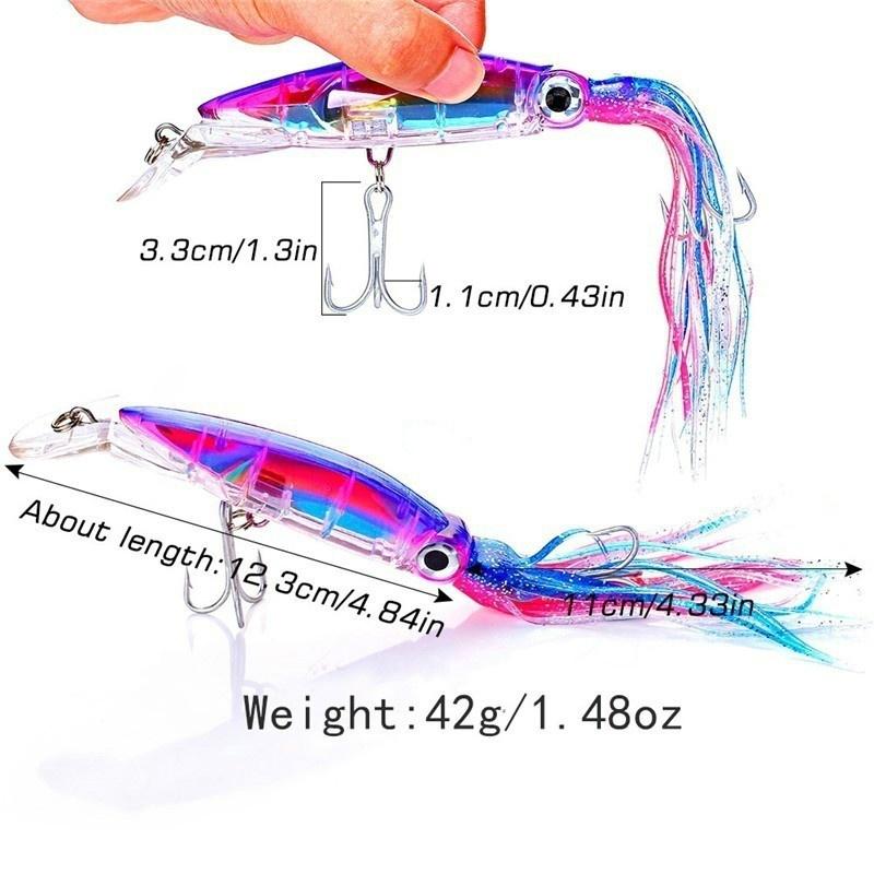 SOUGAYILANG Fishing Lures Big Fishing Hook Octopus Shape for Seawater Freshwater Fishing