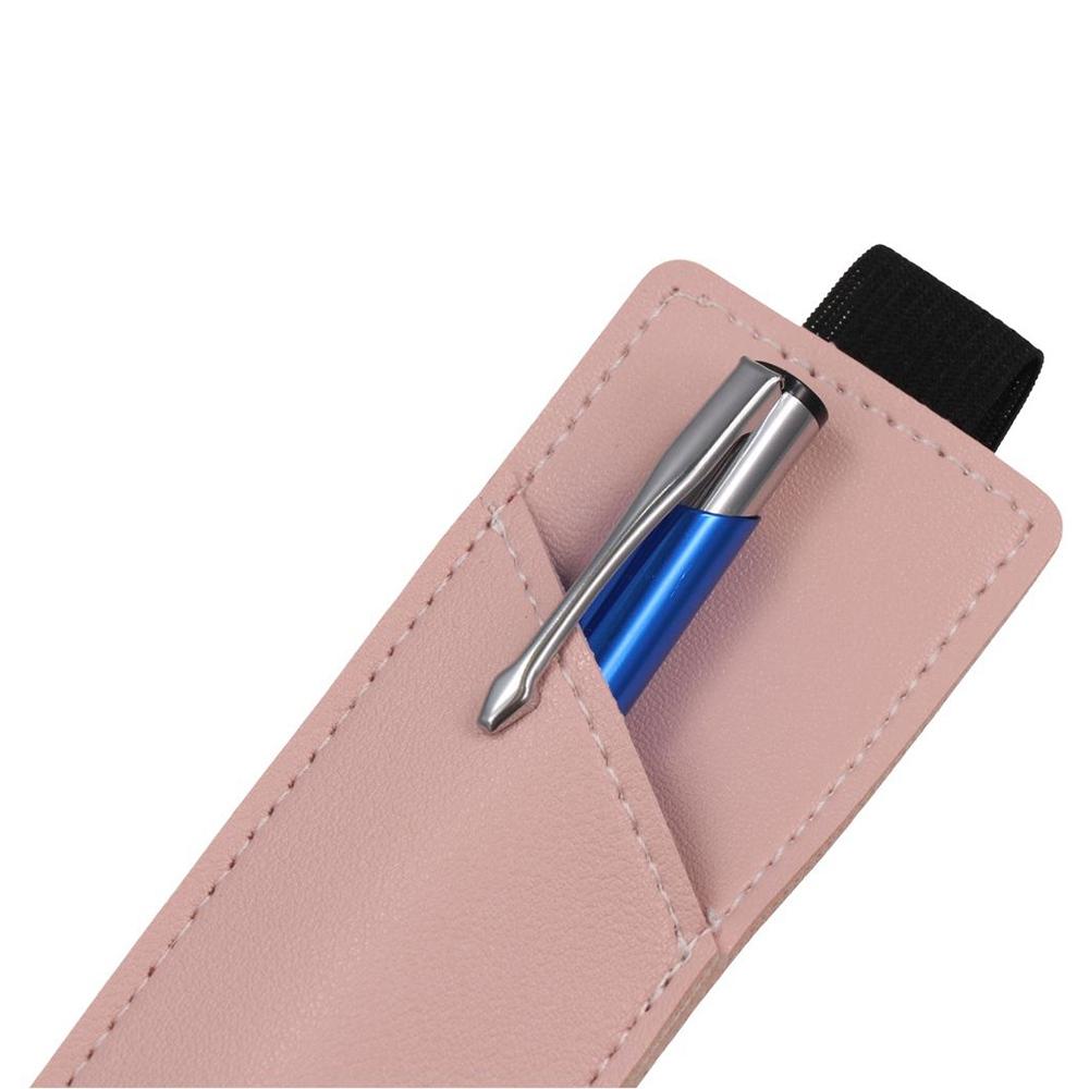Adjustable  Straps Elastic Band Pen Holder PU Leather Pencil Holder Case for Notebook  Outdoor