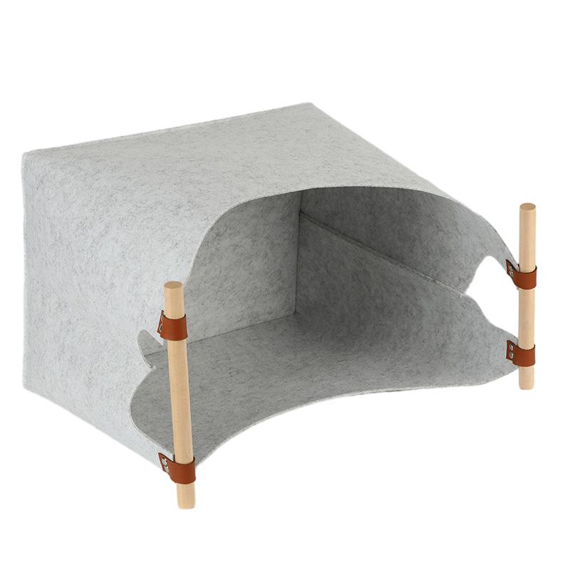 

Wood Carrying Felt Bag Clothes Laundry Basket Large Capacity Toys Handle Storage Laundry Basket Household Organizing Basket 40x22x27cm