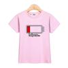 3-13T Children Casual T-shirt Battery Graphic Top Boys Summer Short Sleeved Shirt O-neck Cotton Clothes