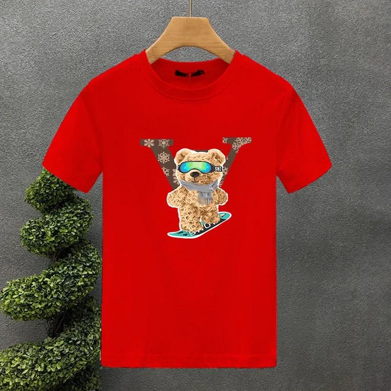 and WoSkateboard Print Short Sleeve T-Shirt High Quality Luxury Brand Shirt 100% Cotton Harajuku Summer Novelty