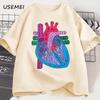 Heart Anatomy T Shirt Unisex Unisex Doctor Cardiologist TShirt Nursing Tees Causal Cotton Short Sleeve Round Neck Tshirt Clothing