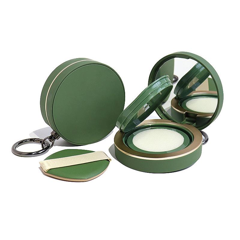 Anahtarlıklı Boş Air Cushion Pudra Süngeri Kutusu Aynalı Taşınabilir Kozmetik Makyaj Kutusu BB Krem Fondöten İçin Kap