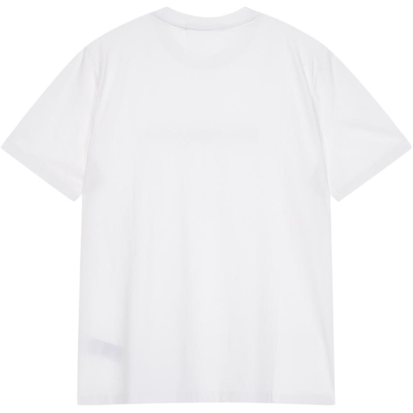 Calvin Klein Letter Print Crew Neck Short Sleeve T-Shirt Women Tops White J218909-YAF