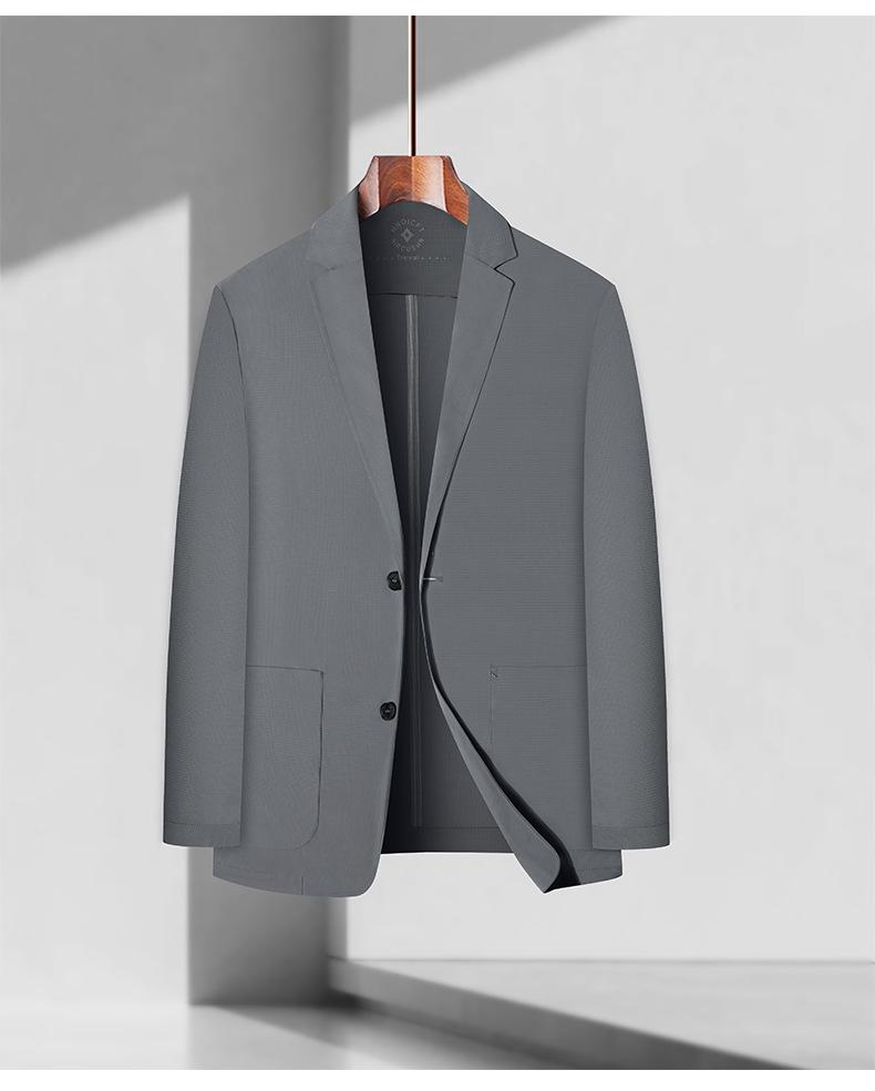 Summer No-Iron Ice Silk Sun Protection Ultra-Thin High Elastic Business Men's Jacket