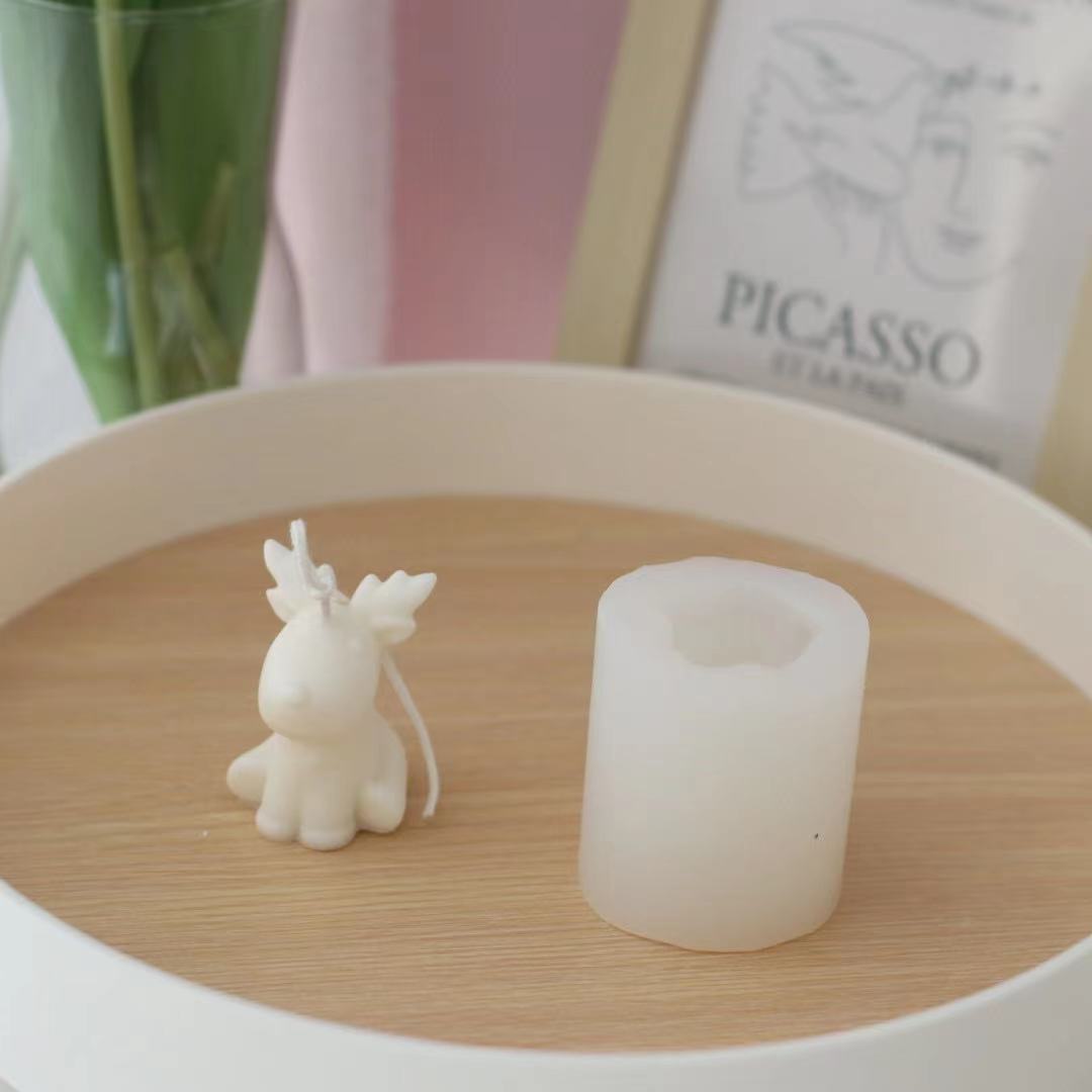 

Ins Санта-Клаус Лось форма для свечи 3D форма для рождественской елки силиконовая форма для изготовления свечей DIY ароматические свечи рождественские подарки Elk 4.1x5.5cm