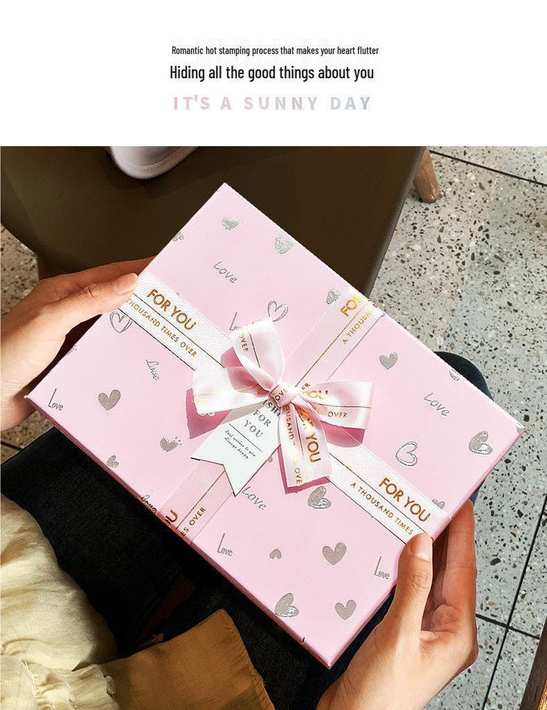 Pink Large Gift Box for Birthdays or Valentine's - Perfect for Sending To Girlfriends