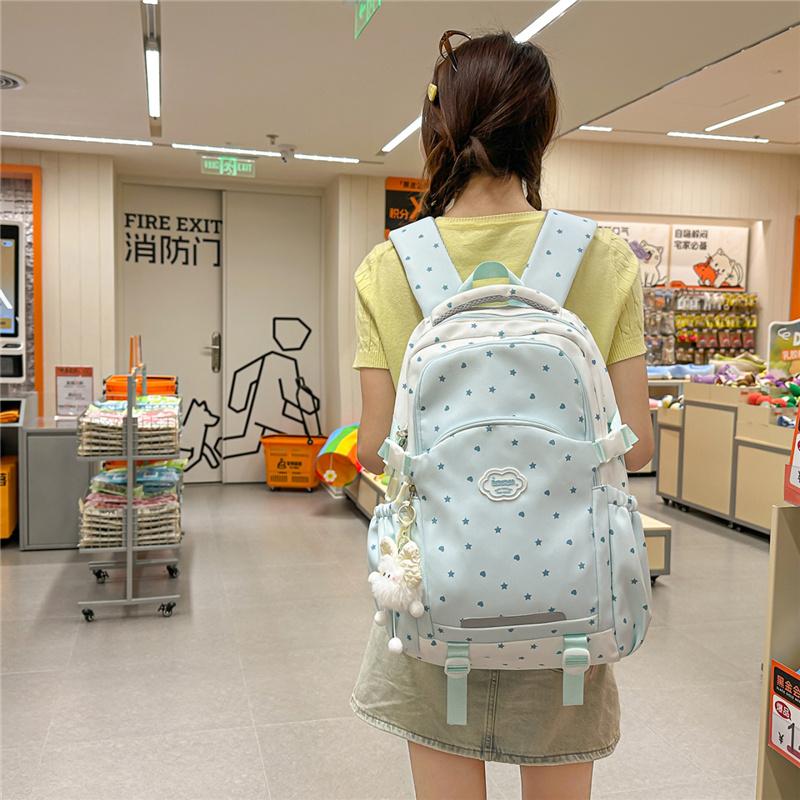 Star Backpack Middle School Students' Lightweight Schoolbag Women's Large Capacity Backpack