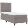 Box Spring Bed with Mattress and LED Light Taupe 90 x 200 cm Fabric
