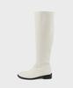 Moodnight Sam Riding Flat Long Boots - 2 Colors 3.5Cm Basic Leather Riding Boots (Type A)