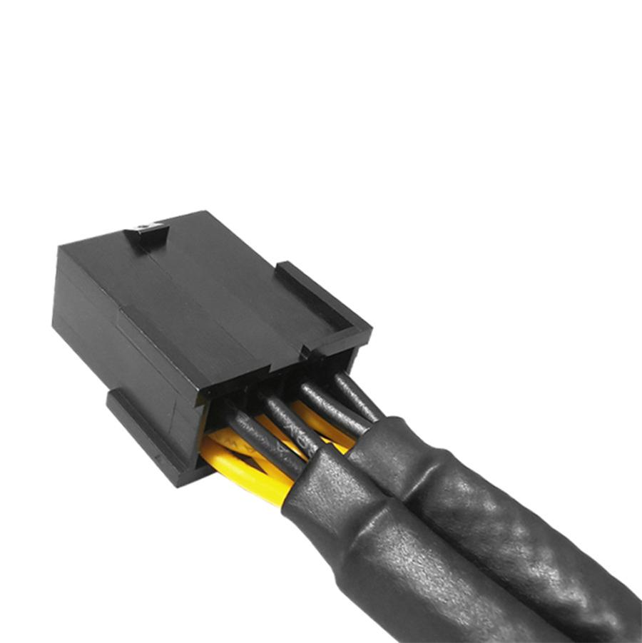 10Pcs 22cm GPU PCIE 8 Pin Female To Dual 2X 8 (6+2) Pin Male PCI Express Power Adapter Braided Y-splitter Extension Cable