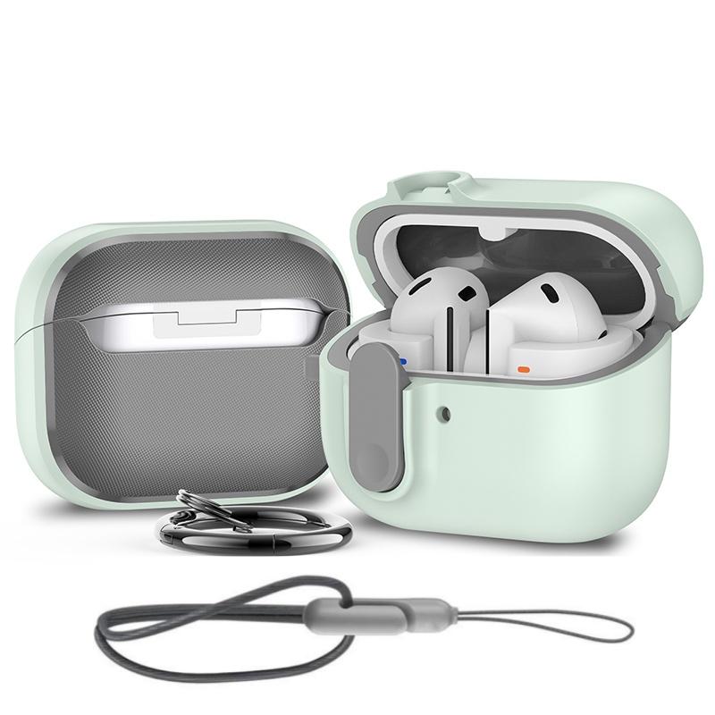 Pentru Samsung Galaxy Buds 3 /3Pro Carcasă cu Blocare de Securitate Carcasă de Protecție Husă cu Șnur pentru Samsung Galaxy Buds 3 (Albastru Pufos)