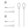 Sturdy Black Coated Alloy Gate Latches Pulls and Spring Set Portable Accessory for Security Door Operations 2 Set