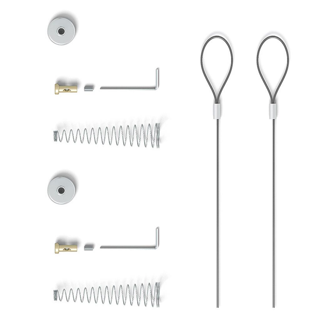 Sturdy Black Coated Alloy Gate Latches Pulls and Spring Set Portable Accessory for Security Door Operations 2 Set