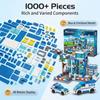 City Police Station Building Block Set Children's Educational Toys DIY Assembly Creative Small Particle Blocks Boys' Gift