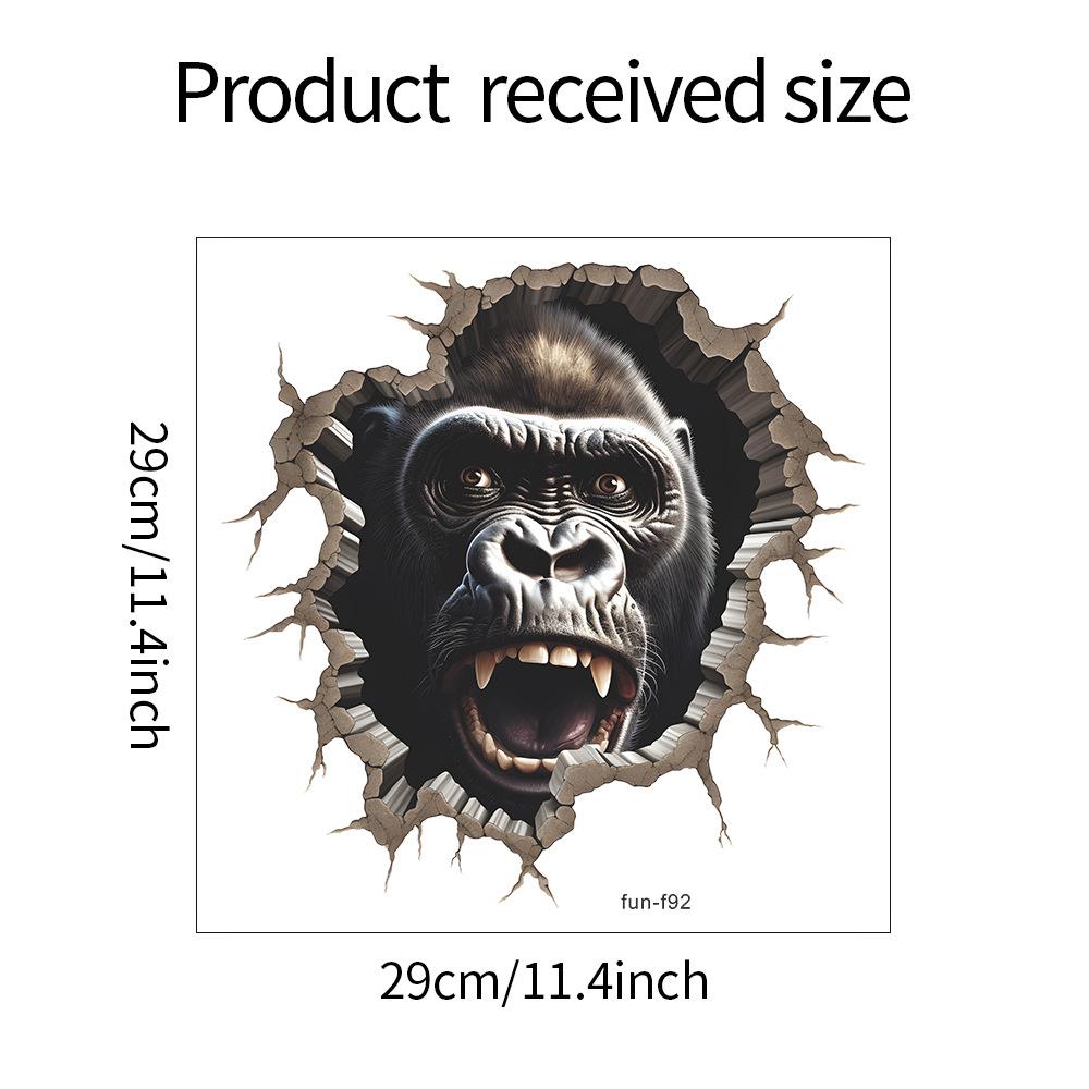 

Сломанная стена Моделирование Горилла Спальня Кабинет Гостиная Фон Макет Наклейки на стену 29*29CM/fun-f92