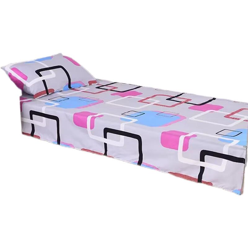 Cotton Dormitory Bedding Set: 3-Piece Quilt Cover and Single Sheet for Student Single Bed.