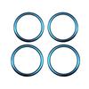 Brightz WR-V DG5 Blue Stainless Steel Wheel Center Cap Rings 4-Piece Set for Z Z+ Grades