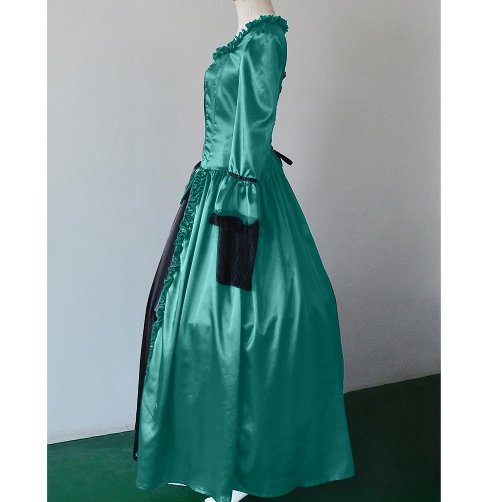 Vestido de fiesta con estampado floral retro gótico de otoño e invierno para mujer