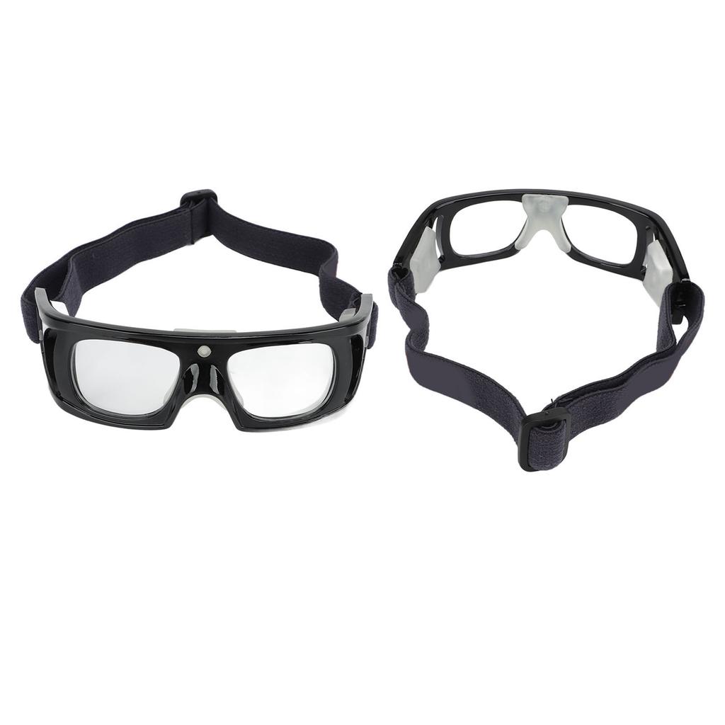 Sport Goggles Free Regulable Design Curved Fit Frame Impact Resistant PC Material Protective Basketball Glasses for Kids Black